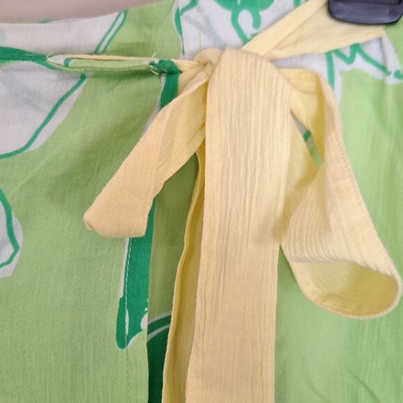 Lilly Pulitzer Fresh Air Green Floral Camille Wrap Skirt - Picture 4 of 8